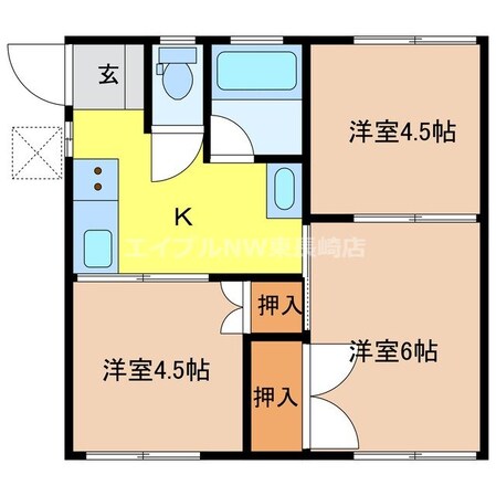 崇福寺駅 徒歩4分 2階の物件間取画像